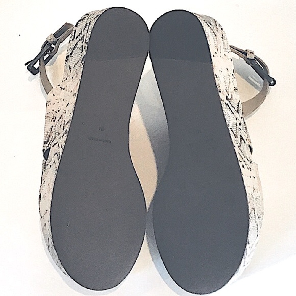 Matisse Platform Sandals ‘RUNAWAY’ Snakeskin Leather Ankle Strap Open-toe Size-7 - Picture 13 of 16